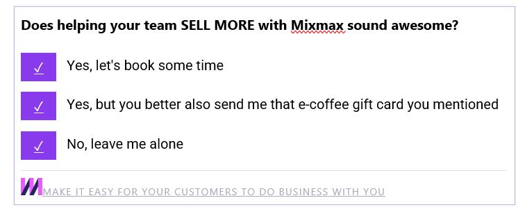 Mixmax poll
